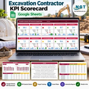 Excavation Contractor KPI Scorecard in Google Sheets