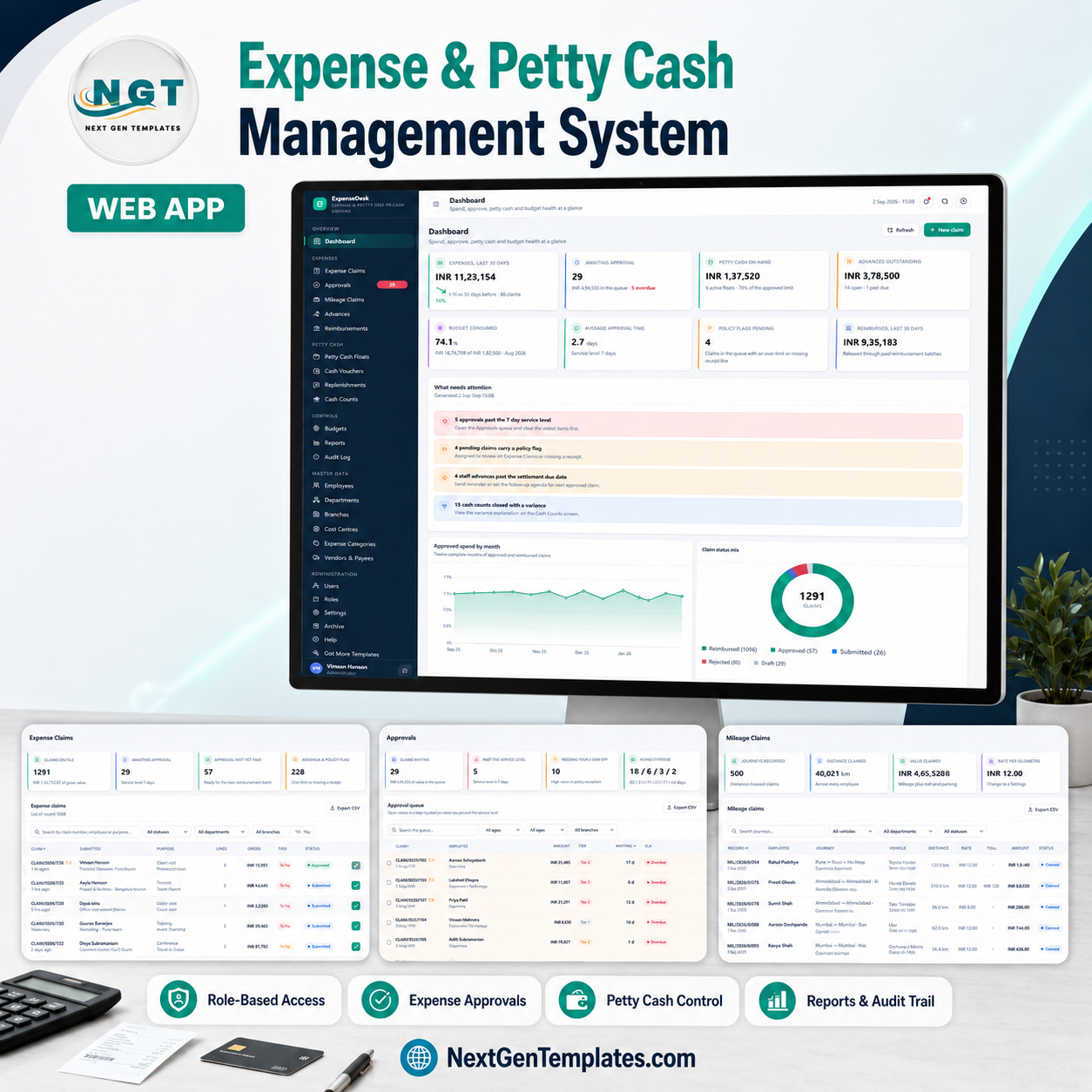 Expense & Petty Cash Management System Web App