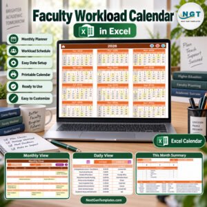 Faculty Workload Calendar in Excel