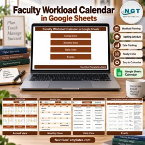 Faculty Workload Calendar in Google Sheets