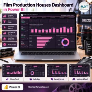 Film Production Houses Dashboard in Power BI product feature image