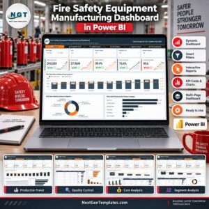 Fire Safety Equipment Manufacturing Dashboard in Power BI product image