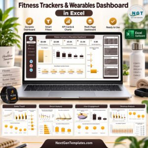 wearables dashboard in excel