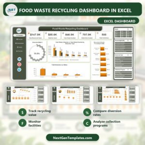 Food Waste Recycling Dashboard in Excel