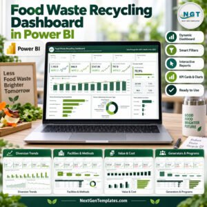 Food Waste Recycling Dashboard in Power BI