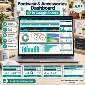 Footwear and Accessories Dashboard in Google Sheets
