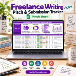 Freelance Writing Pitch and Submission Tracker in Google Sheets