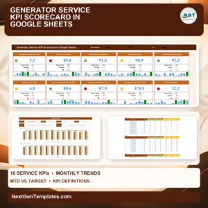 Generator Service KPI Scorecard in Google Sheets