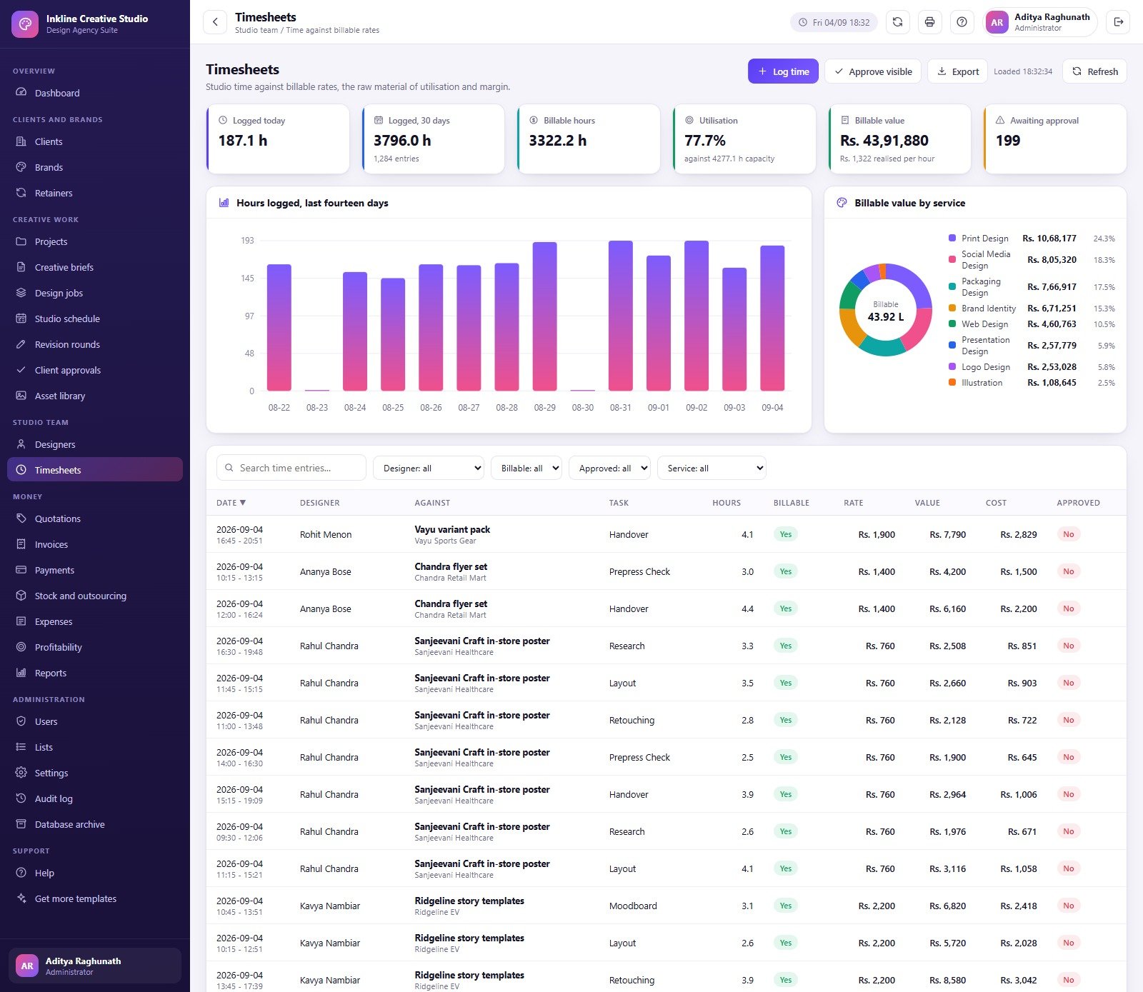 Graphic Design Agency Management System Web App gallery image 8
