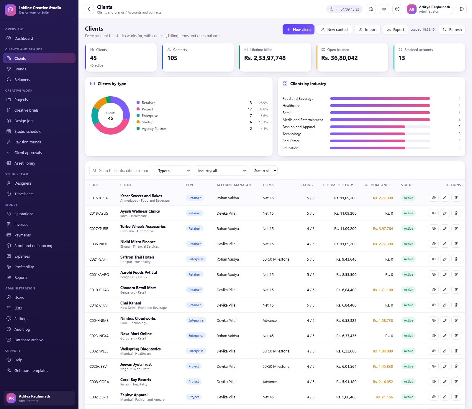 Graphic Design Agency Management System Web App gallery image 3