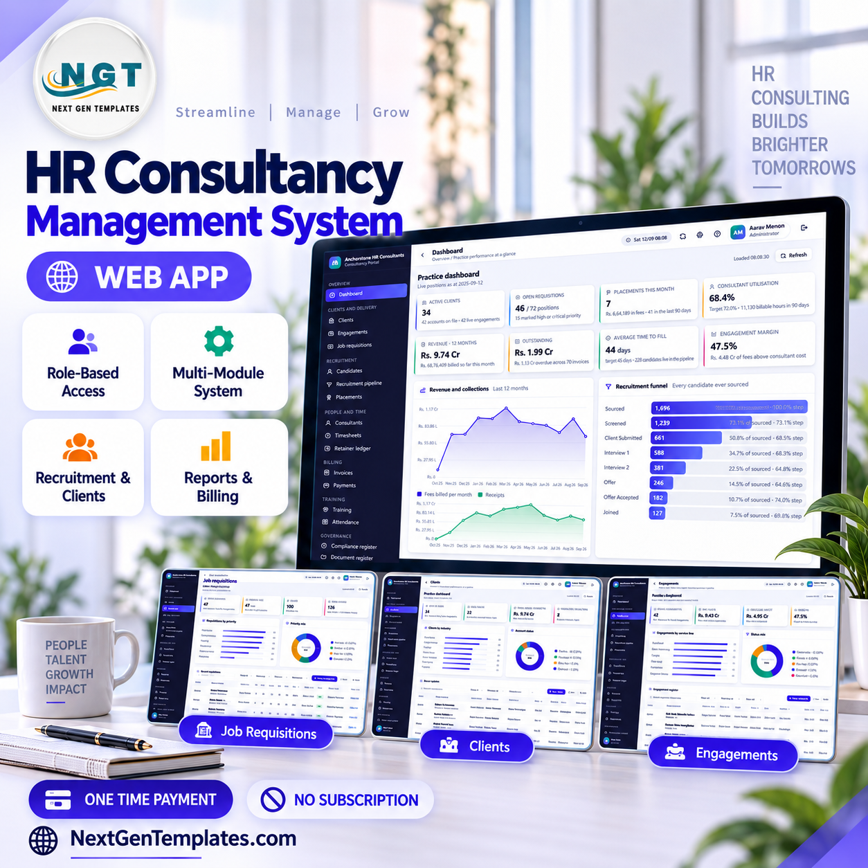 HR Consultancy Management System Web App product feature image