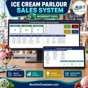 ice cream parlour sales data entry system in excel