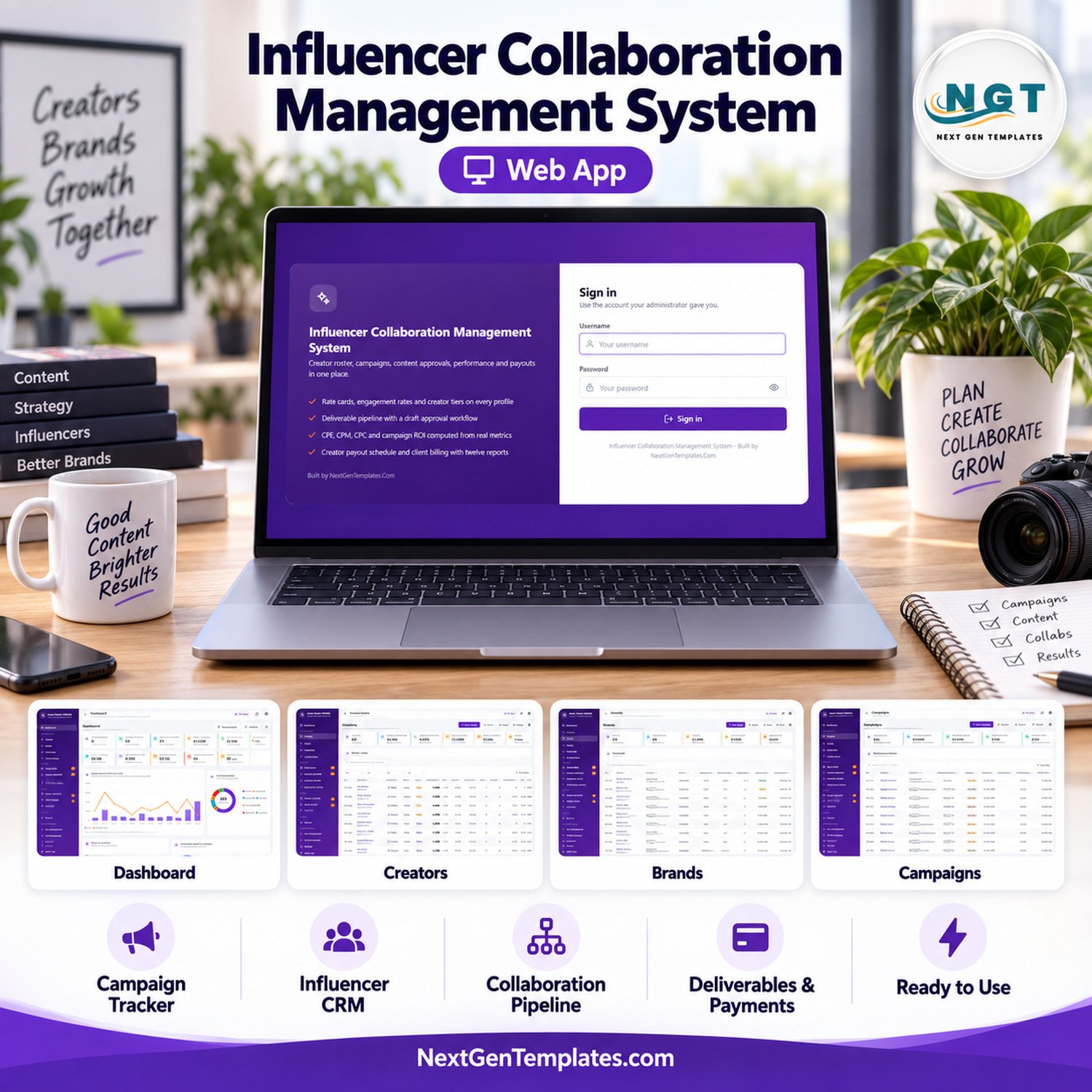 Influencer Collaboration Management System Web App