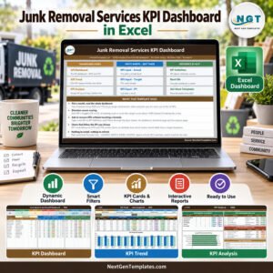 Junk removal services KPI dashboard in Excel