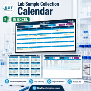 Lab Sample Collection Calendar in Excel