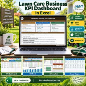Lawn Care Business KPI Dashboard in Excel