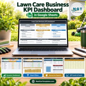 Lawn Care Business KPI Dashboard in Google Sheets