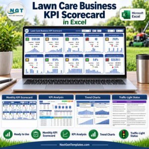 Lawn Care Business KPI Scorecard in Excel