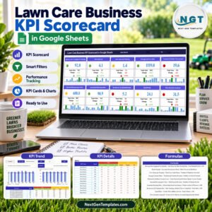 Lawn Care Business KPI Scorecard in Google Sheets
