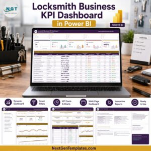 Locksmith Business KPI Dashboard in Power BI
