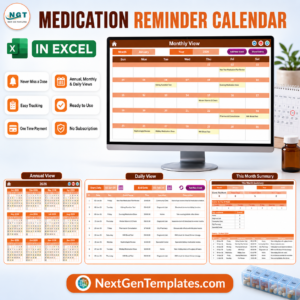 Medication Reminder Calendar in Excel