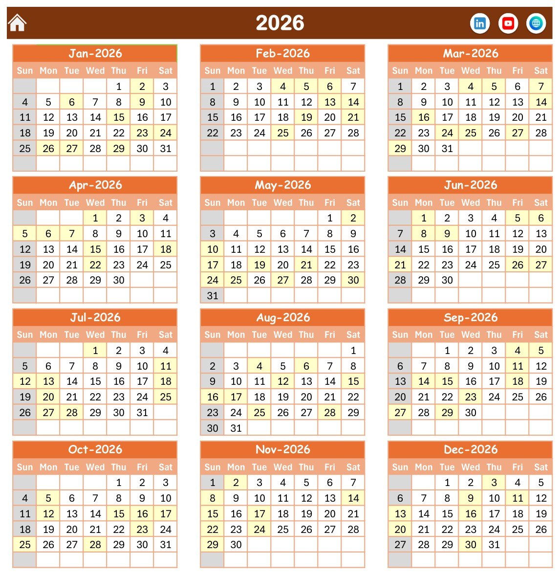 Medication Reminder Calendar in Excel - Image 3