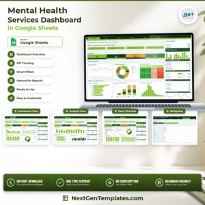 Mental Health Services Dashboard in Google Sheets
