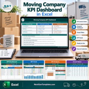 Moving company KPI dashboard in Excel