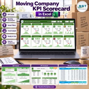 Moving Company KPI Scorecard in Excel product image