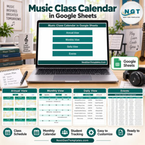 Music Class Calendar in Google Sheets
