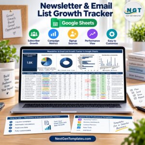 newsletter email list growth tracker in Google Sheets