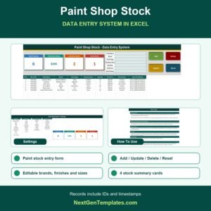 Paint Shop Stock Data Entry System in Excel feature image