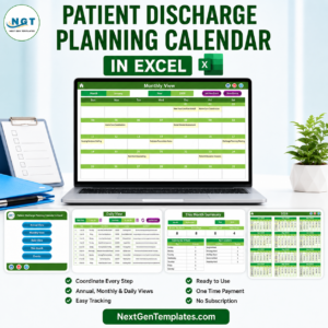Patient Discharge Planning Calendar in Excel