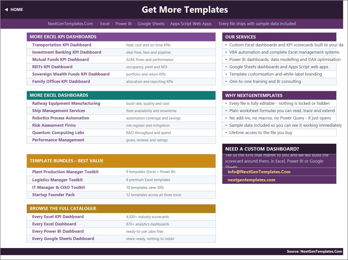 Pest Control Business KPI Dashboard in Excel - Get More Templates