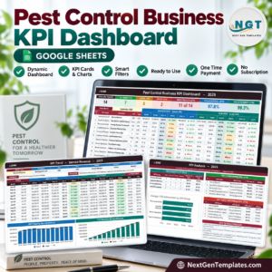 Pest Control Business KPI Dashboard in Google Sheets product image