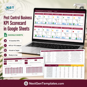 Pest Control Business KPI Scorecard in Google Sheets product image