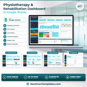 Physiotherapy and Rehabilitation Dashboard in Google Sheets - product cover