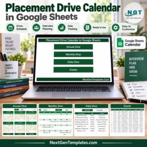 Placement Drive Calendar in Google Sheets