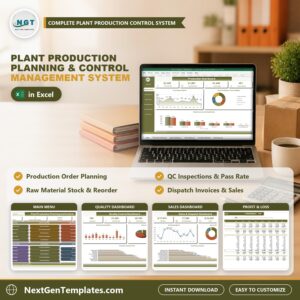 Plant Production Planning and Control Management System in Excel VBA