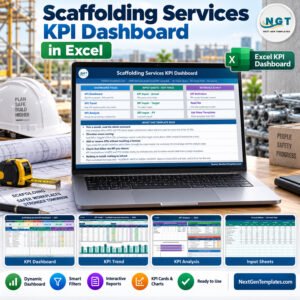 Scaffolding Services KPI Dashboard in Excel