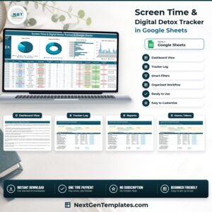 Screen Time & Digital Detox Tracker in Google Sheets