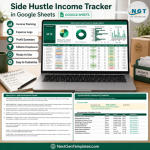 Side Hustle Income Tracker in Google Sheets