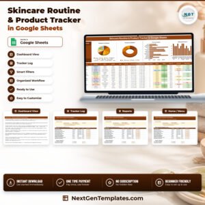 Skincare Routine & Product Tracker in Google Sheets