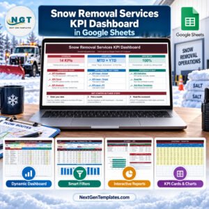Snow Removal Services KPI Dashboard in Google Sheets