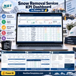 Snow Removal Services KPI Dashboard in Power BI product preview