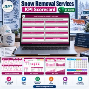Snow Removal Services KPI Scorecard in Excel product feature image