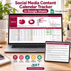 Social Media Content Calendar Tracker in Google Sheets
