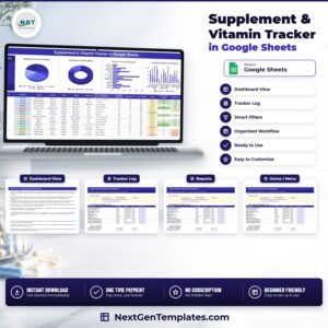 Supplement & Vitamin Tracker in Google Sheets