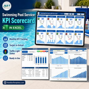 Swimming Pool Service KPI Scorecard in Excel