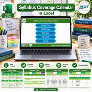 Syllabus Coverage Calendar in Excel product feature image